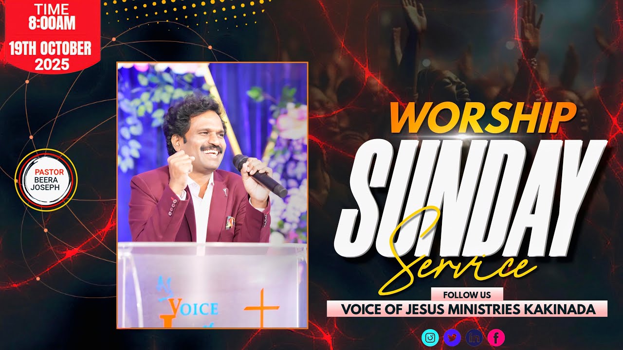Sunday Service || 19th oct 2025 || Joseph Beera || VJM Church Kkd