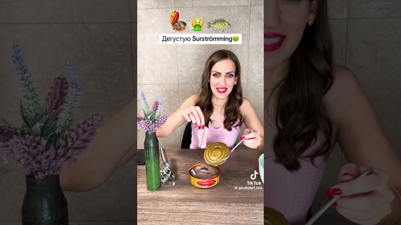 Une dame fait le surströmming challenge chez elle 🐟🤢🤮