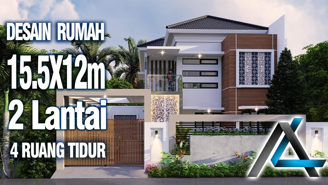 DESAIN RUMAH 15.5 x 12  meter I Bogor  – DESAIN RUMAH TROPIS MODERN