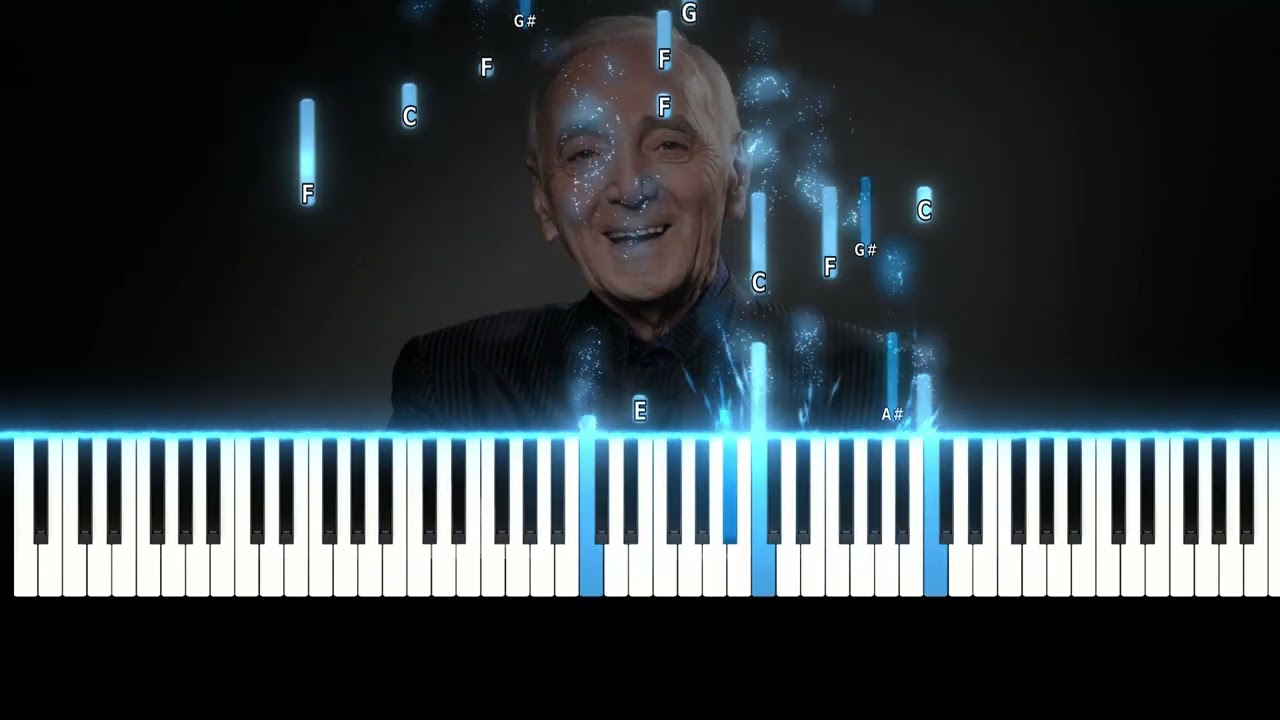 Aznavour - La Bohême -- Piano Tutorial