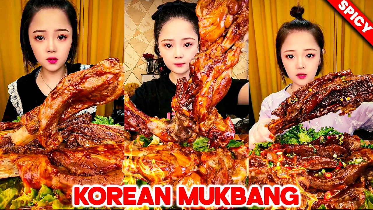 REAL MUKBANG :) SPICY PORK BELLY SOOTHING SOUNDS WHIEL ENJOING DELICIOUS FOOD | #ASMR #MUKBANG