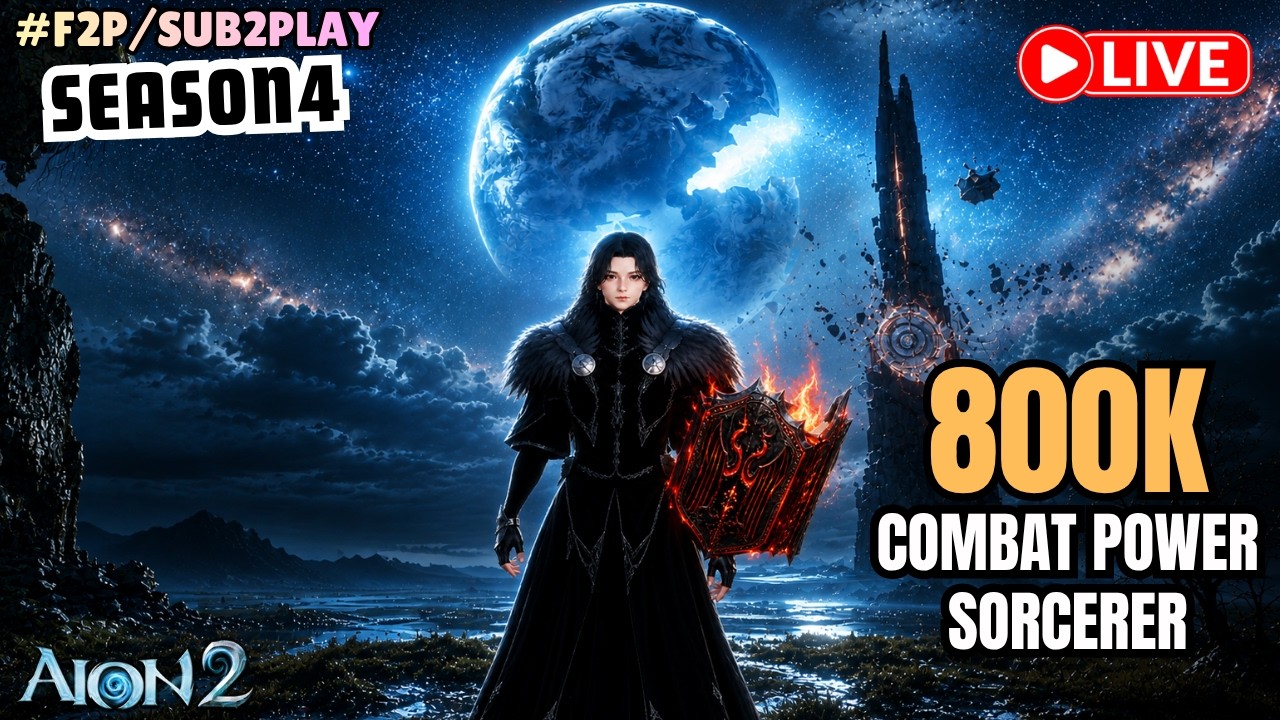 Aion 2🔴My new skill rotation Showcase🔴800k Sorcerer F2P/Sub2Play!