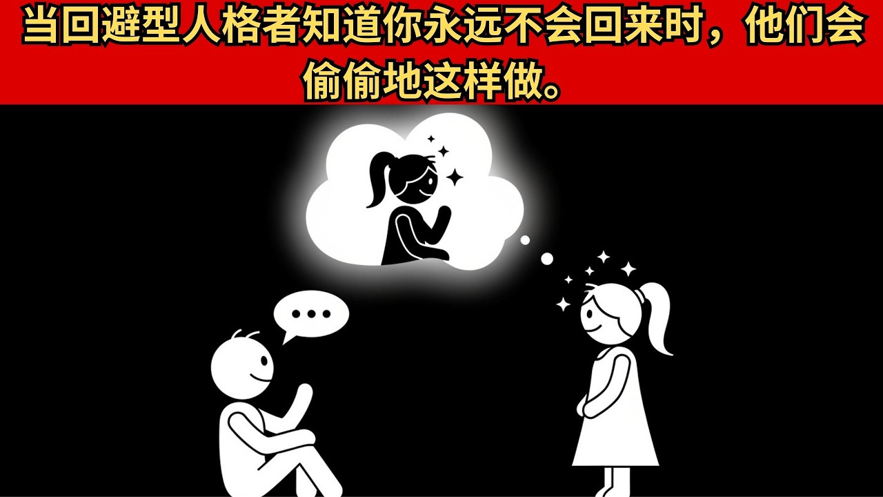 当回避型人格者知道你永远不会回来时，他们会偷偷地这样做。