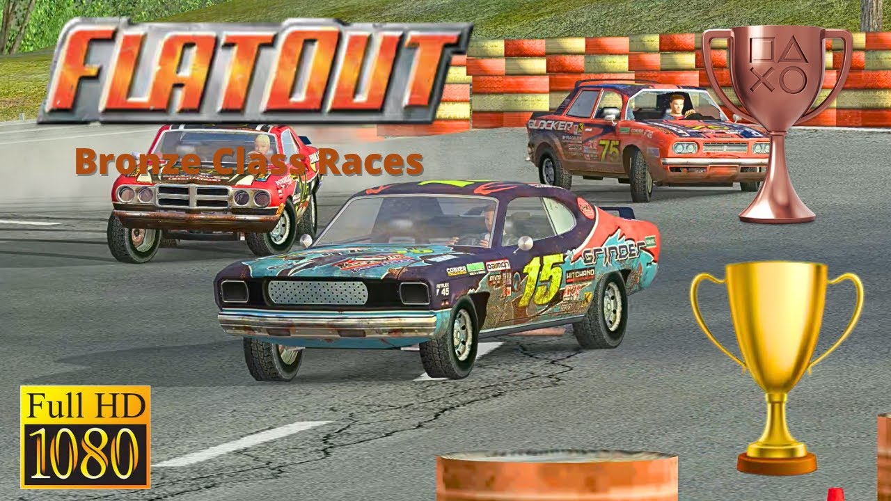 FlatOut (PC) - Bronze Class Races / All Gold [1080p 60fps]