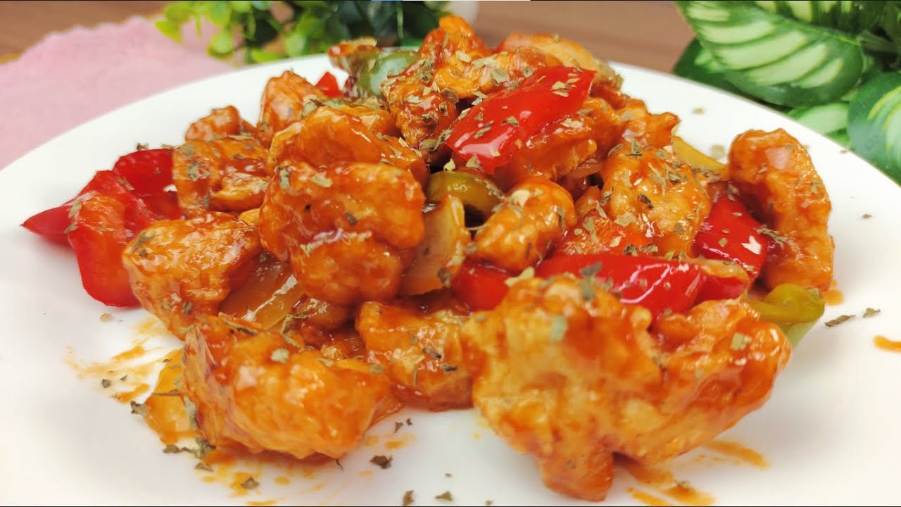 Sweet and sour garlic chicken bite