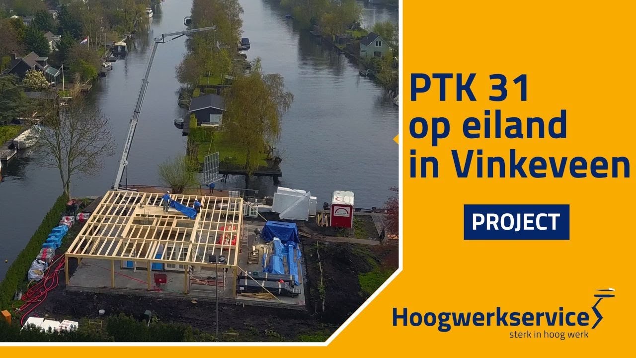 PTK31 bouwkraan in Vinkeveen voor uitdagend project op het water!
