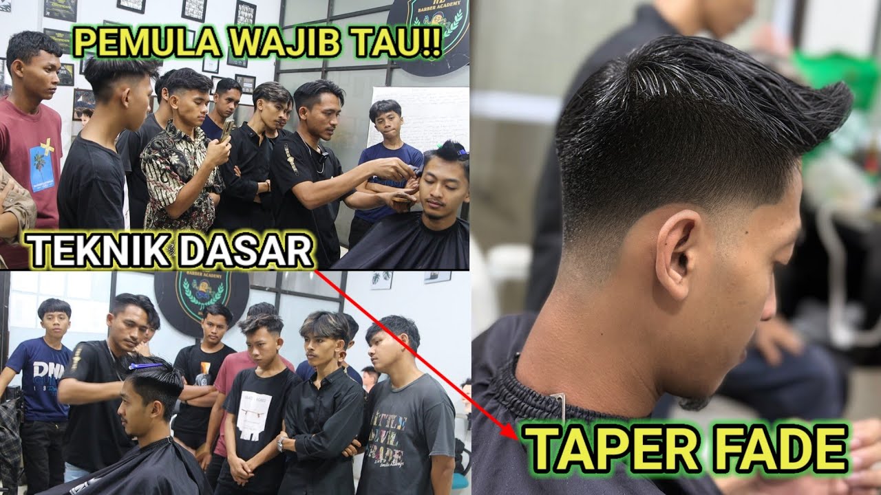 TUTORIAL TEKNIK DASAR TAPER FADE_taper fade haircut tutorial,The Scient Behind the taper fade