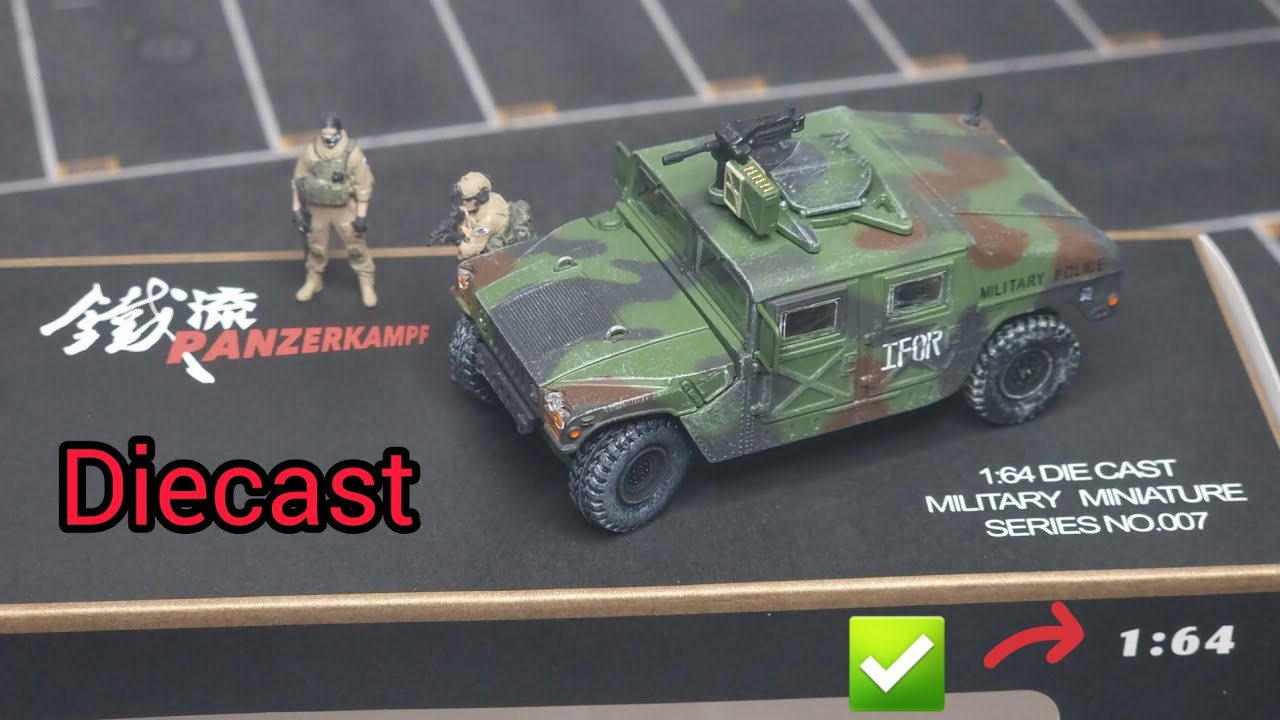 Diecast Hummer Humvee H1 Panzerkampf 1/64 Unboxing and Review!
