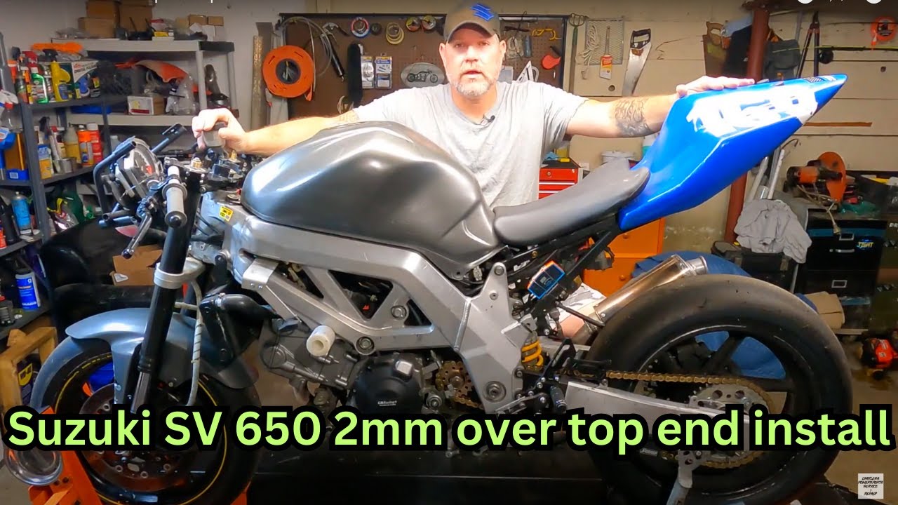 Suzuki SV 650 big bore top end  kit install