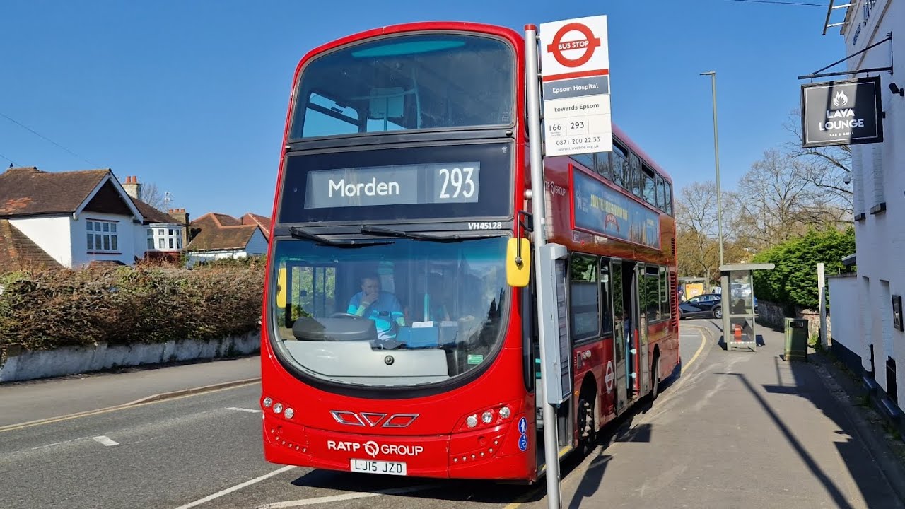 FULL JOURNEY | LONDON BUS 293 MORDEN - EPSOM HOSPITAL 🏥 (LJ15JZD) VH45128