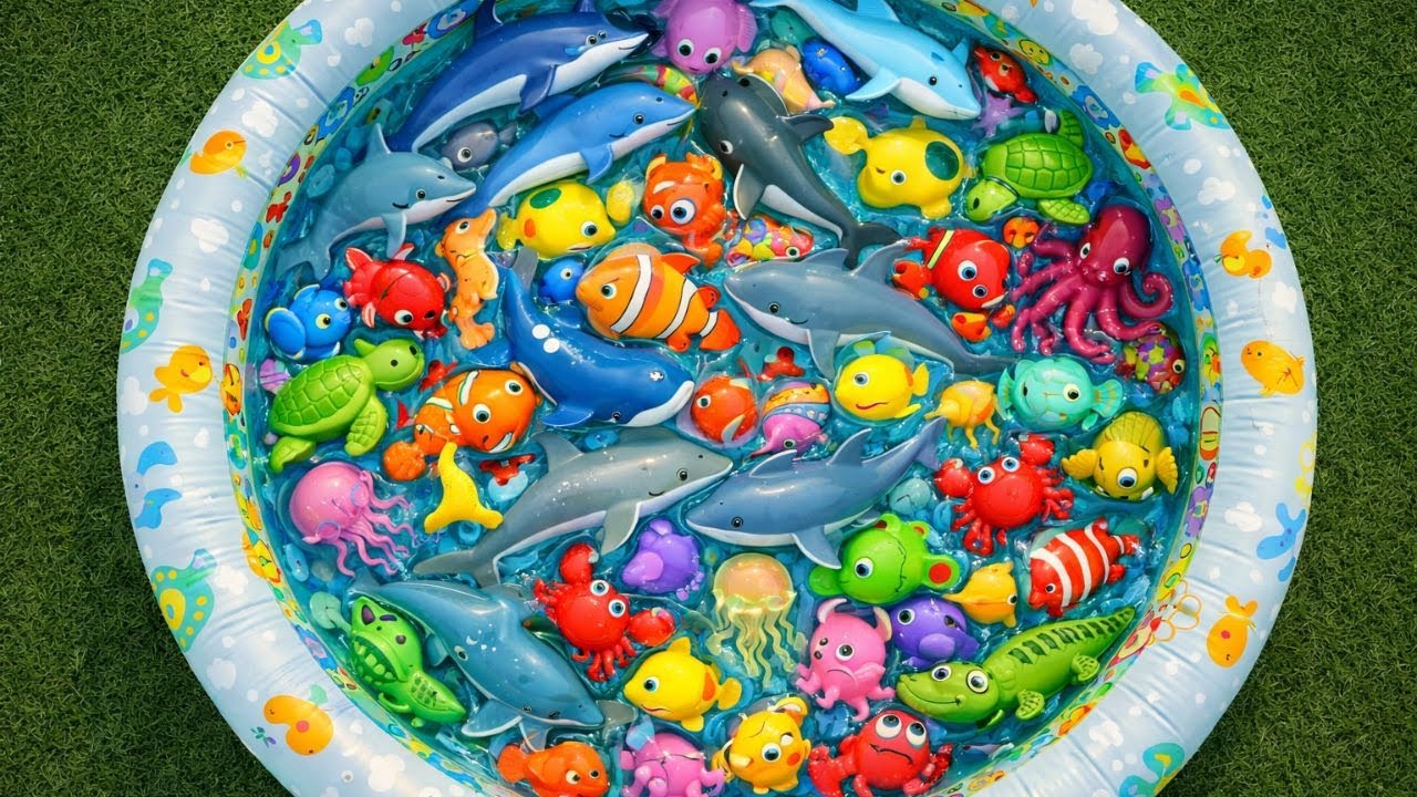 Fun Ocean Animal Learning 🐙 | Toys, Names & Facts for Little Kids