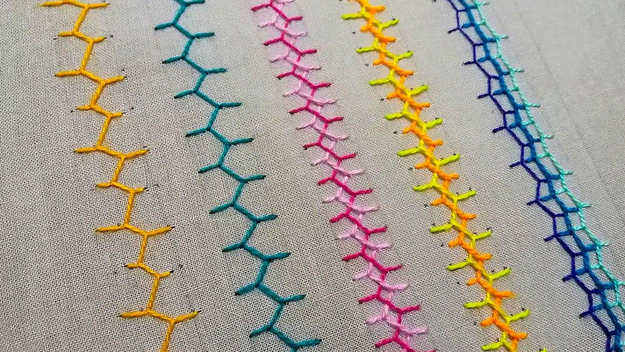 Cretan Stitch | 5 Variations of Cretan Stitch | Hand Embroidery for Beginners