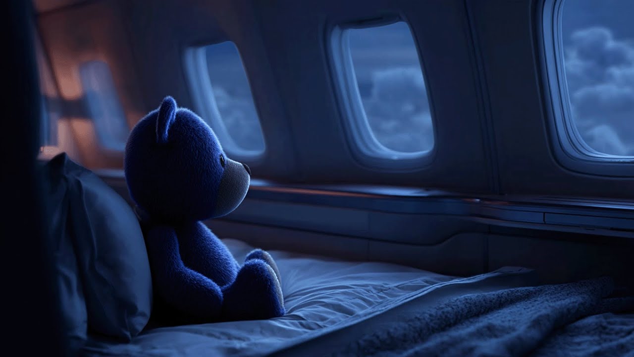 Night Flight Ambience with Gentle Airplane Engine Sounds for Relaxation