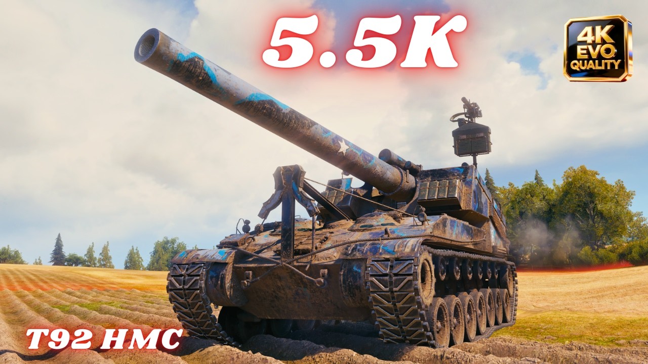 T92 HMC  5.5K Damage World of Tanks #wot