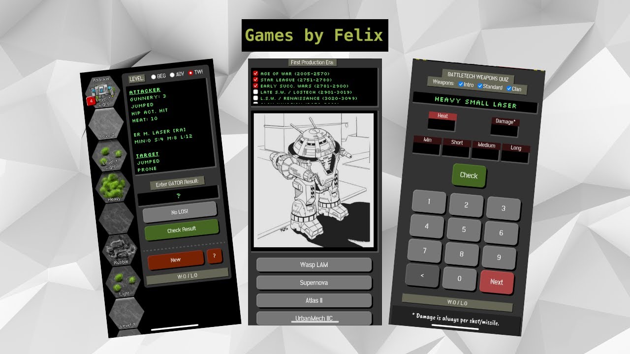 Test your BattleTech knowledge: Games by Felix