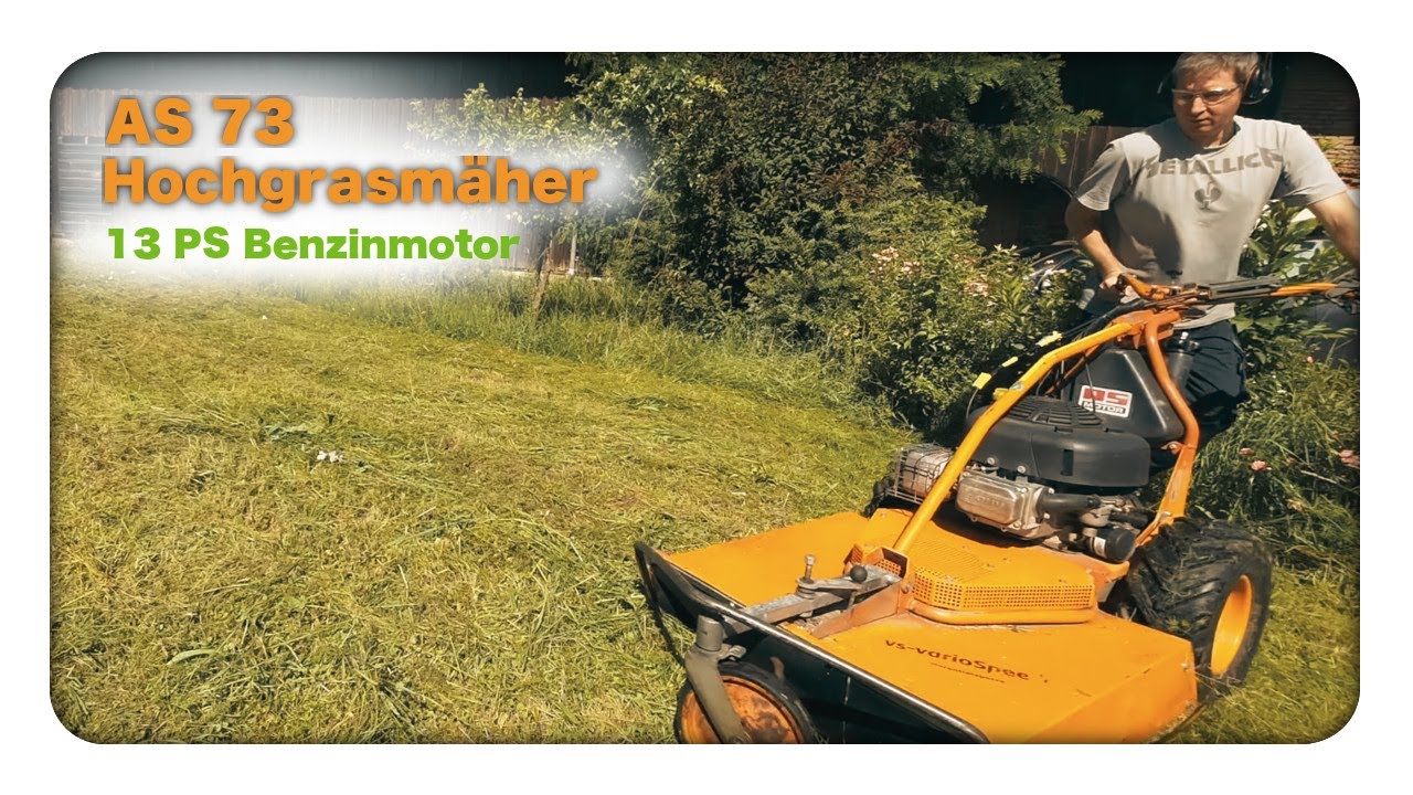AS 73 Hochgras Allmäher mit 13 PS Benzinmotor