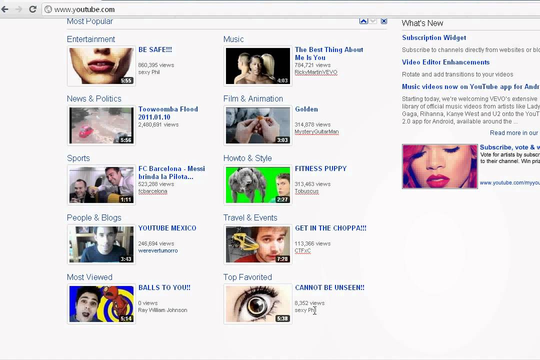 Youtube Hompage Hacked?!