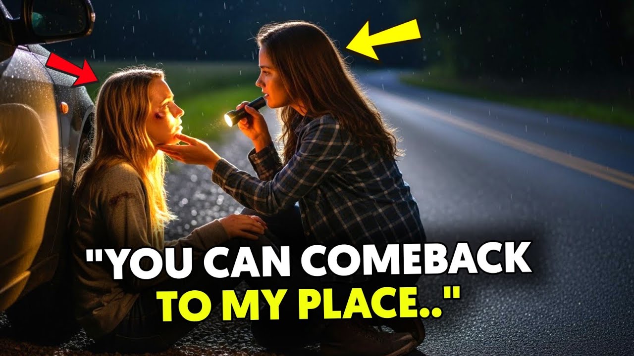 I Found a Woman Bruised by the Road… And One Night Turned Into Something More