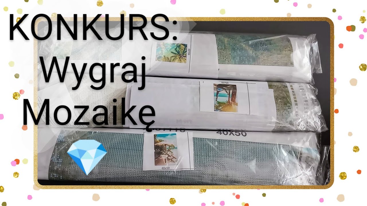3 mozaiki diamentowe z Allegro - WAKACYJNY KONKURS: Wygraj haft diamentowy!