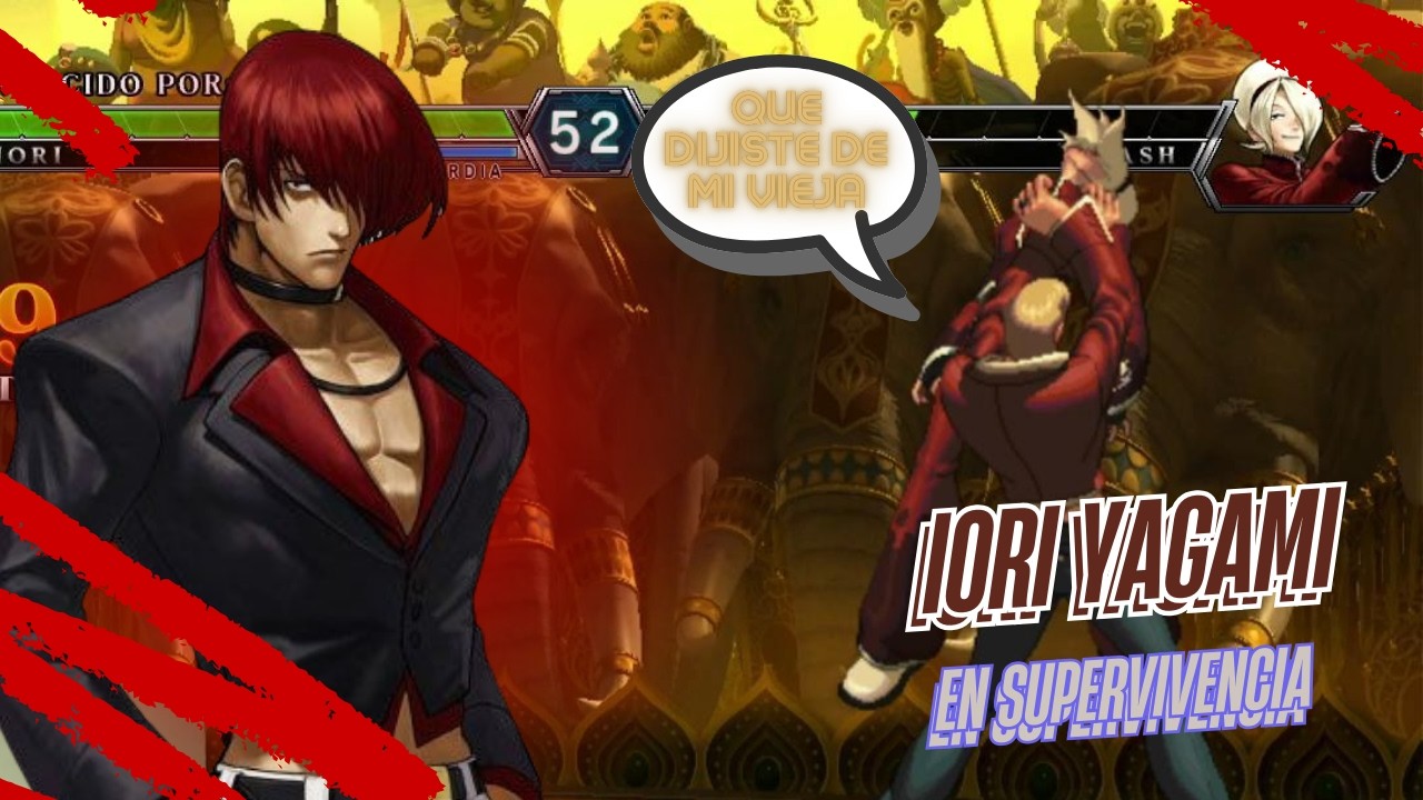 Intentando sobrevivir con IORI YAGAMI en modo SUPERVIVENCIA- The King of Fighters xlll