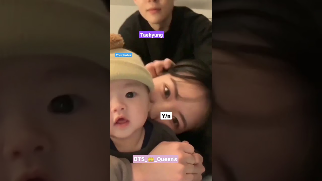 BTS IMAGINE : when taehyung ❤️ started kissing uhh 🤭💫❤️ in front of your little tae #btsff