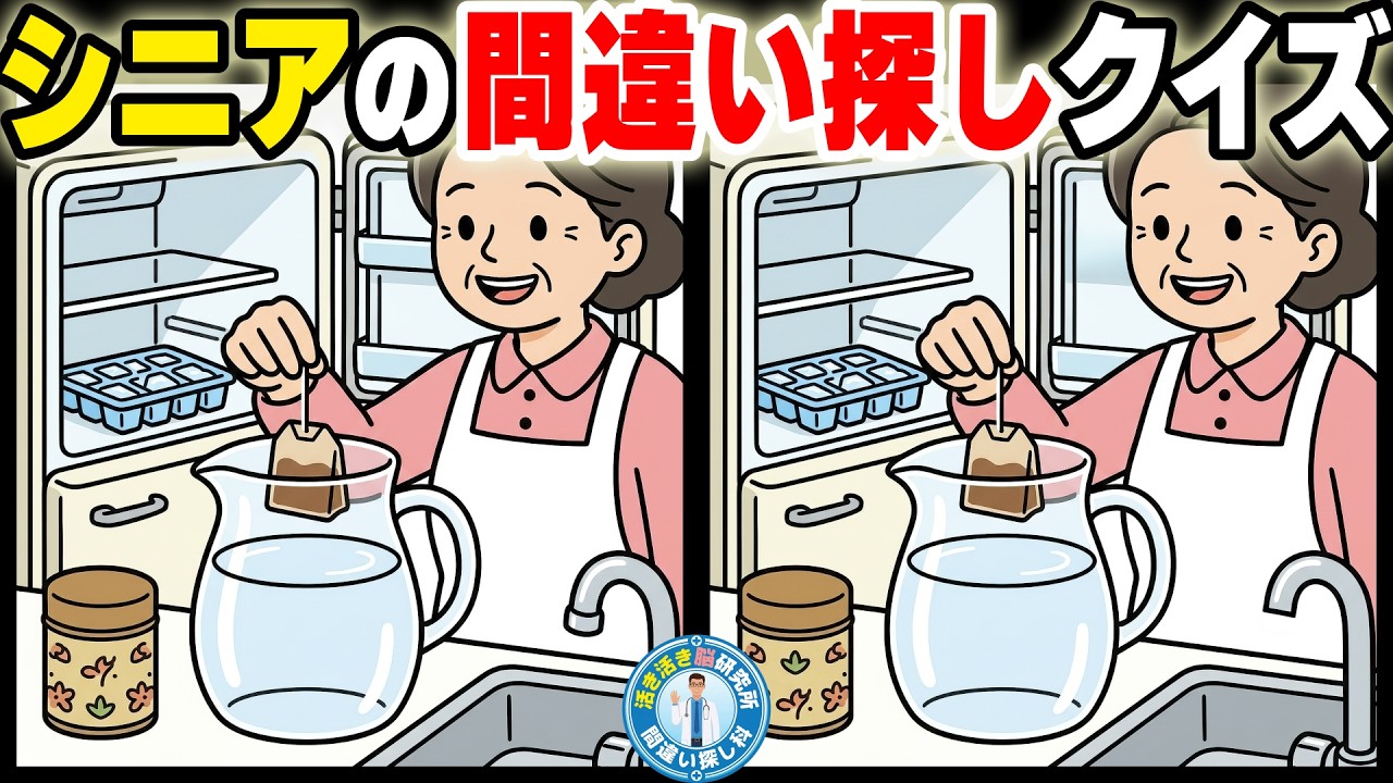 【シニアの間違い探し】頭の体操で若返り！健康な脳を100歳まで維持 !! No.189