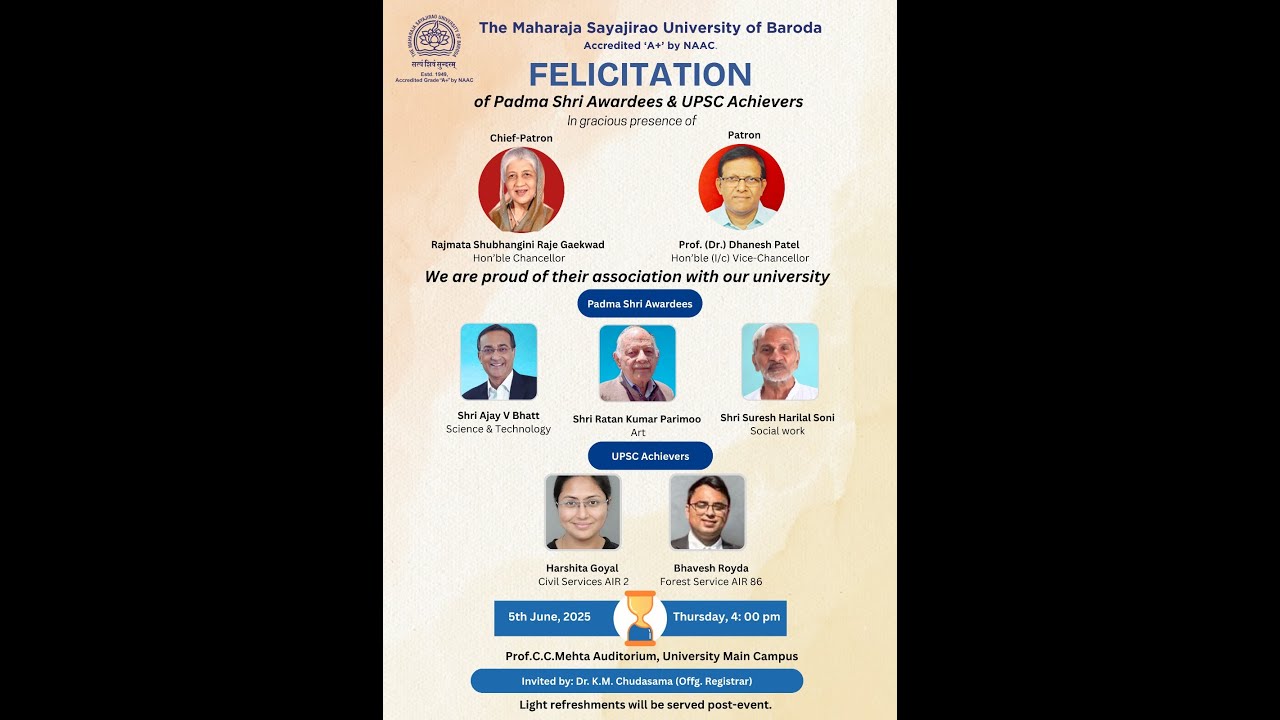 FELICITATION OF PADMA SHRI AWARDEES & UPSC ACHIEVERS