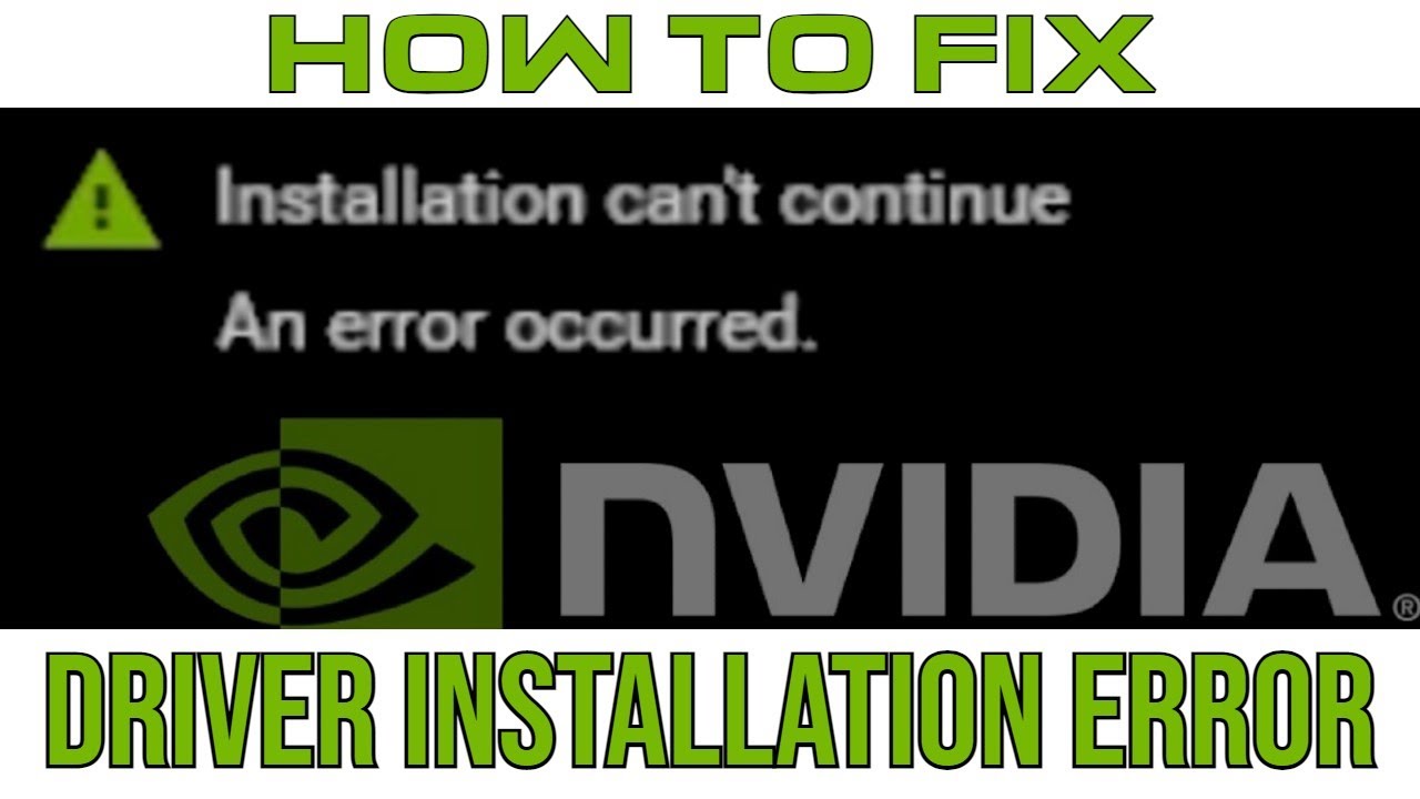 Как устранить ошибку установки драйвера NVidia