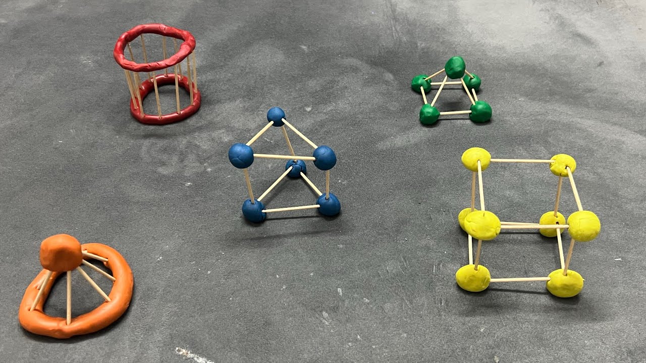 TLM Math| 3D shapes with toothpicks and clay|