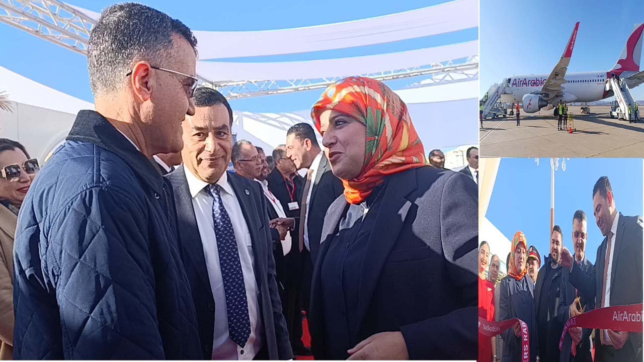 أريفينو /عامل الناظور يفتتح الخط الجوي  الذي يربط مطار العروي بالرباط بـتكلفة  350 درهم..