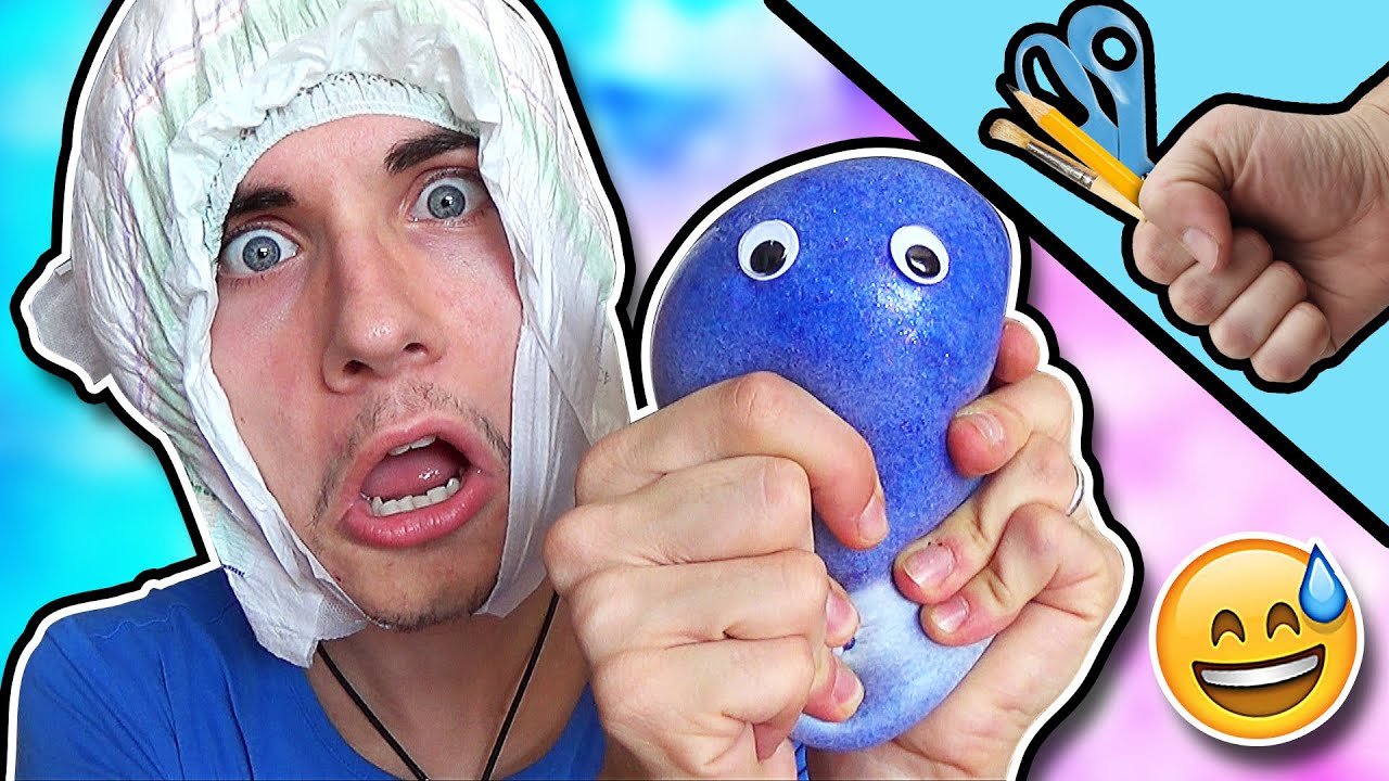 STRESSBALL con un PANNOLINO !?! [TUTORIAL] DIY SUPER SQUISHY DIAPERS