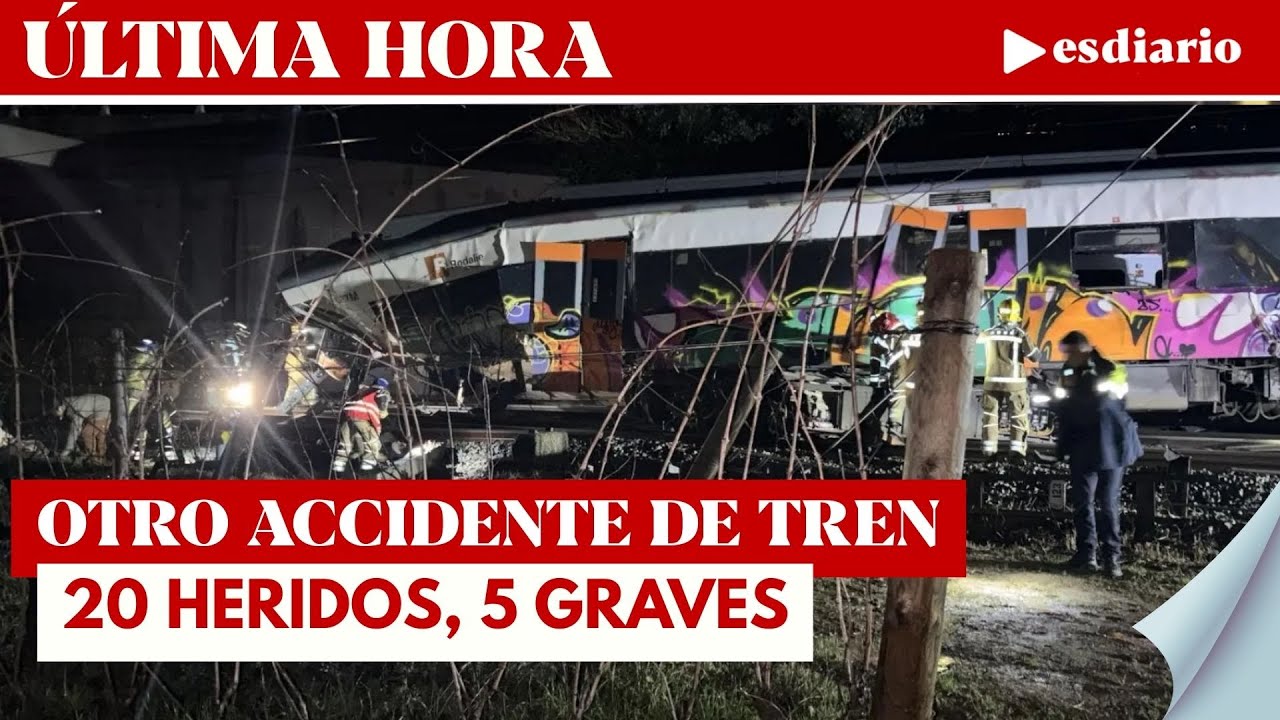#ULTIMAHORA Otro accidente de tren con 20 heridos, 5 graves, esta vez en Cataluña ¡Caos ferroviario!