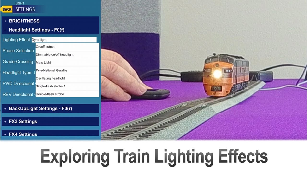 Exploring Train Lighting Effects with Blunami Decoders!