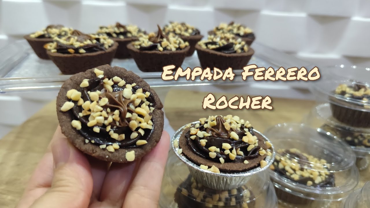 Empada Ferrero Rocher!!! Incrível e super fácil de fazer!!! #ferrero_rocher #empadas #empadinha