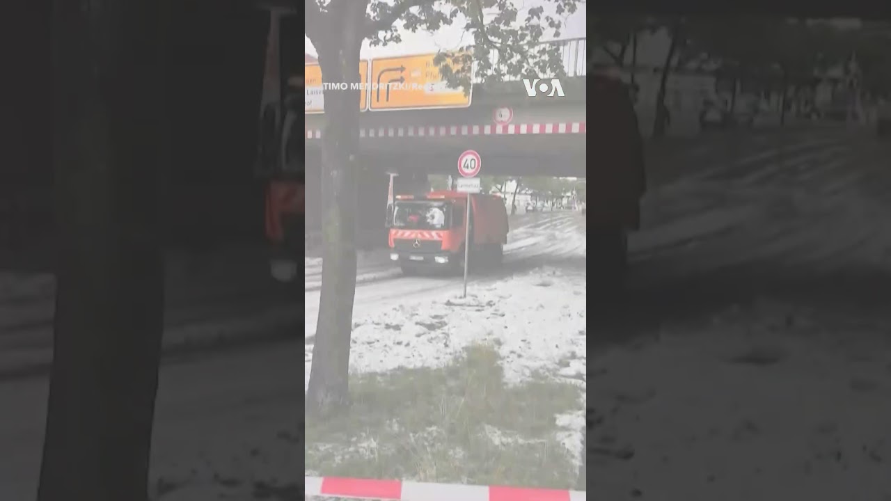 German City Hit by Surprise Hailstorm #shorts  | VOA News