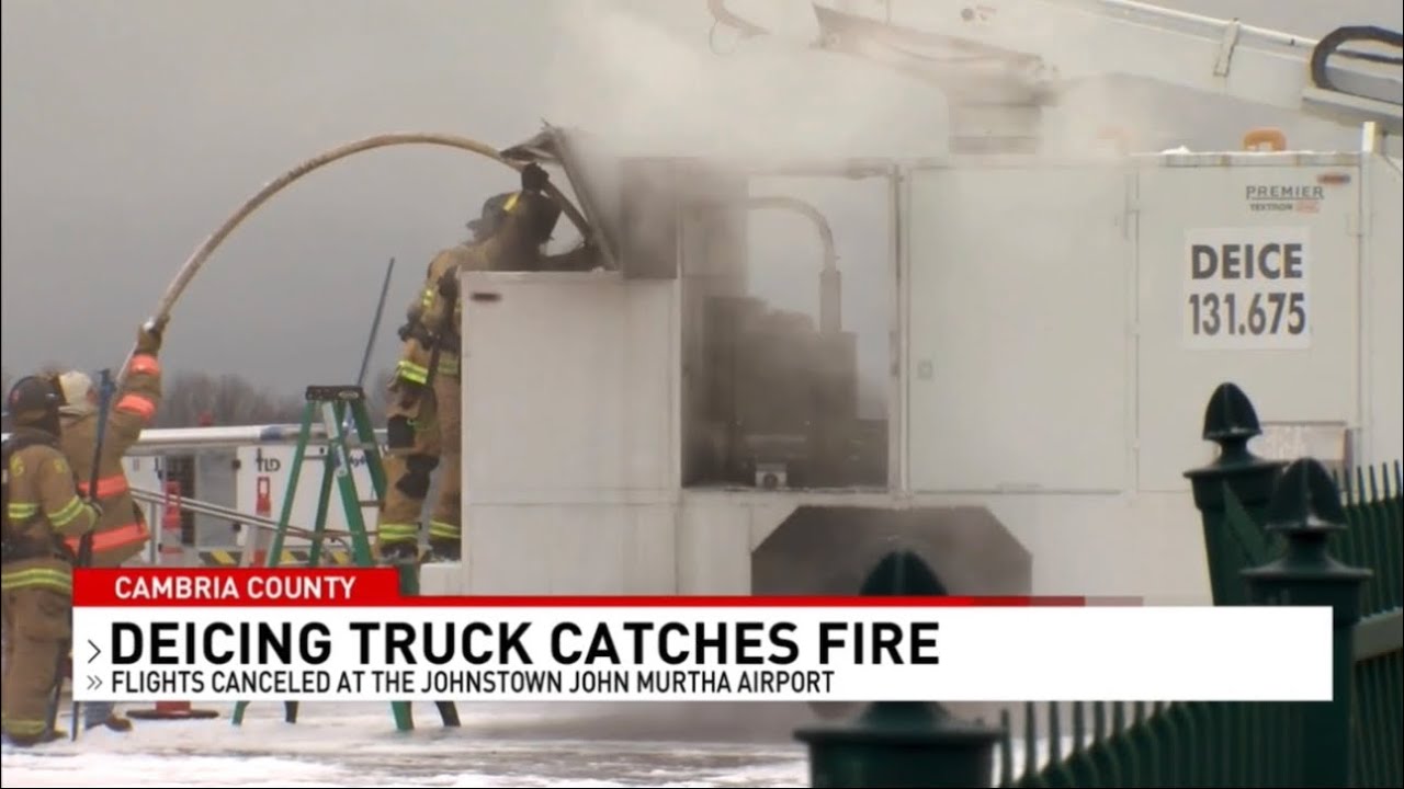 De-Icing Truck Catches Fire & Cancels Flights - Stoker Wieczorek