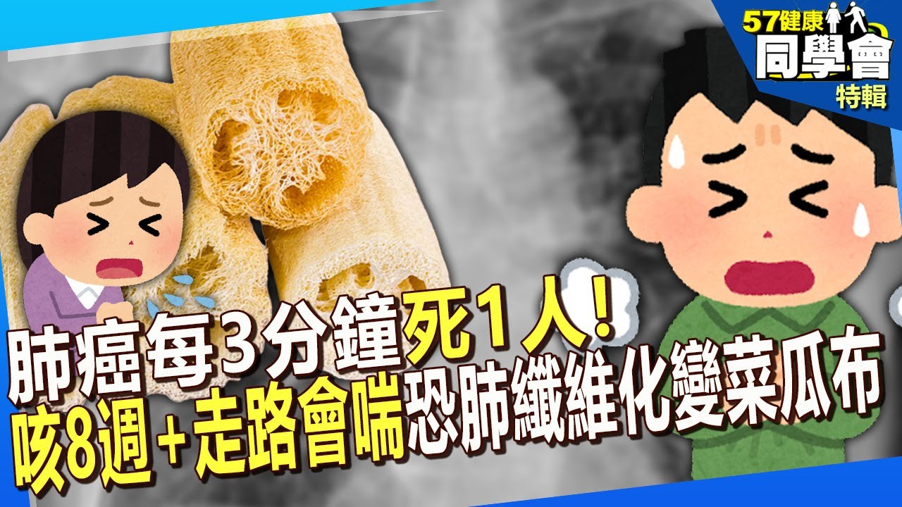 【精選】肺癌每3分鐘死1人！「咳8週+走路會喘」恐肺纖維化變菜瓜布！？醫曝4類食物養肺【57健康同學會】