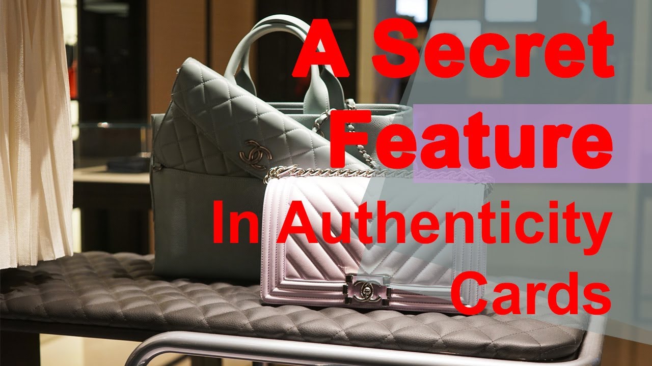 How to tell a fake Chanel bag from the authenticity card