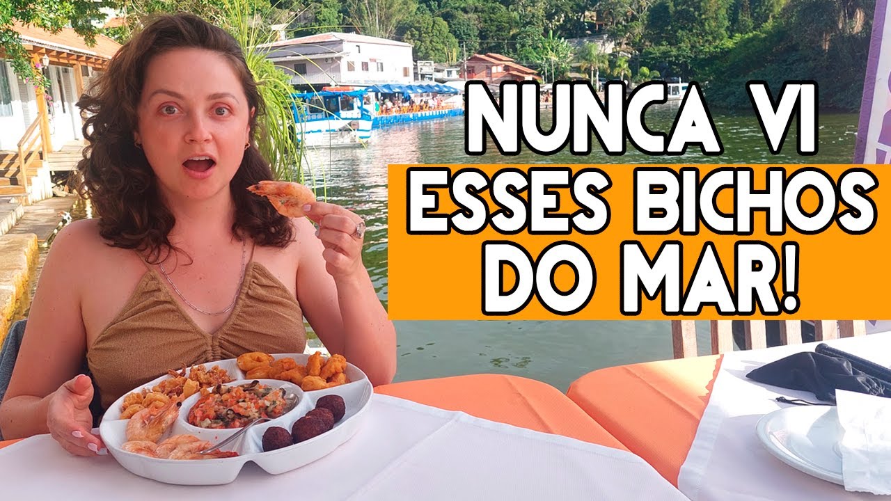GRINGA provando FRUTOS DO MAR no BRASIL pela PRIMEIRA VEZ