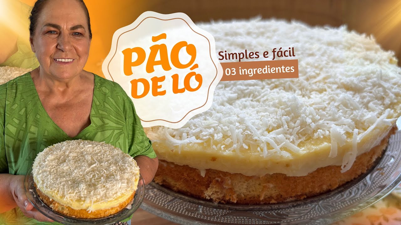 PÃO DE LÓ PROFISSIONAL COM 3 INGREDIENTES! O MAIS FÁCIL E FOFINHO QUE VOCÊ JÁ VIU