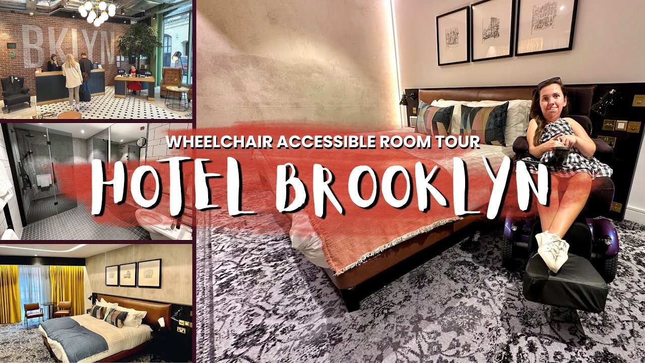 Wheelchair Accessible Hotel Room Tour! - Hotel Brooklyn Manchester 2023 [CC]