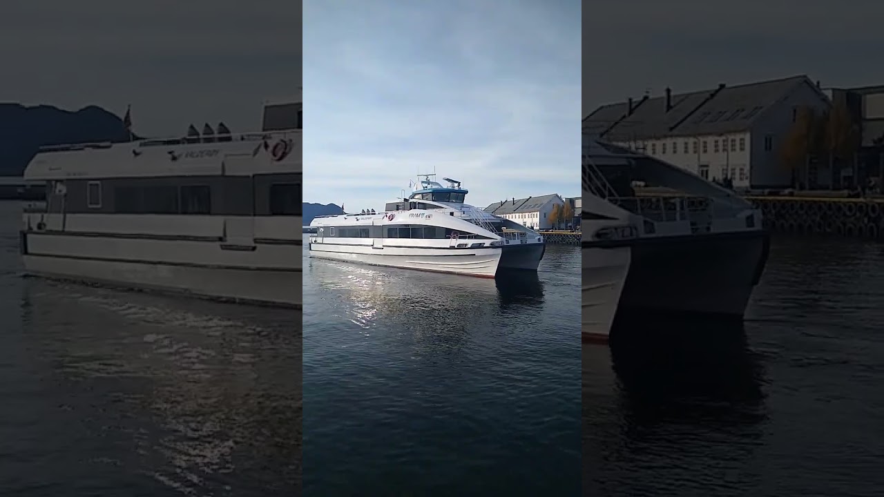 trasport ta'passigieri bid-dghajsa fil-port tas-sajd ta'Alesund fuq il-kosta tal-punent tan-Norvegia