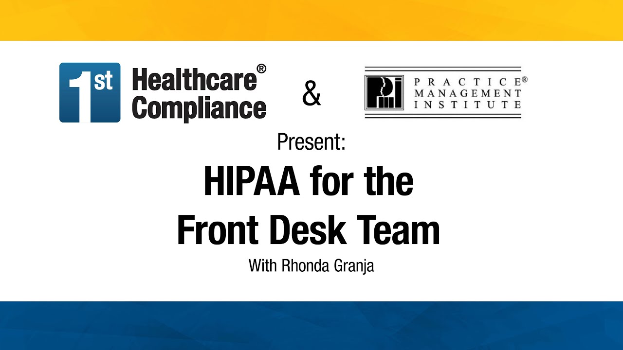 HIPAA для команды стойки регистрации