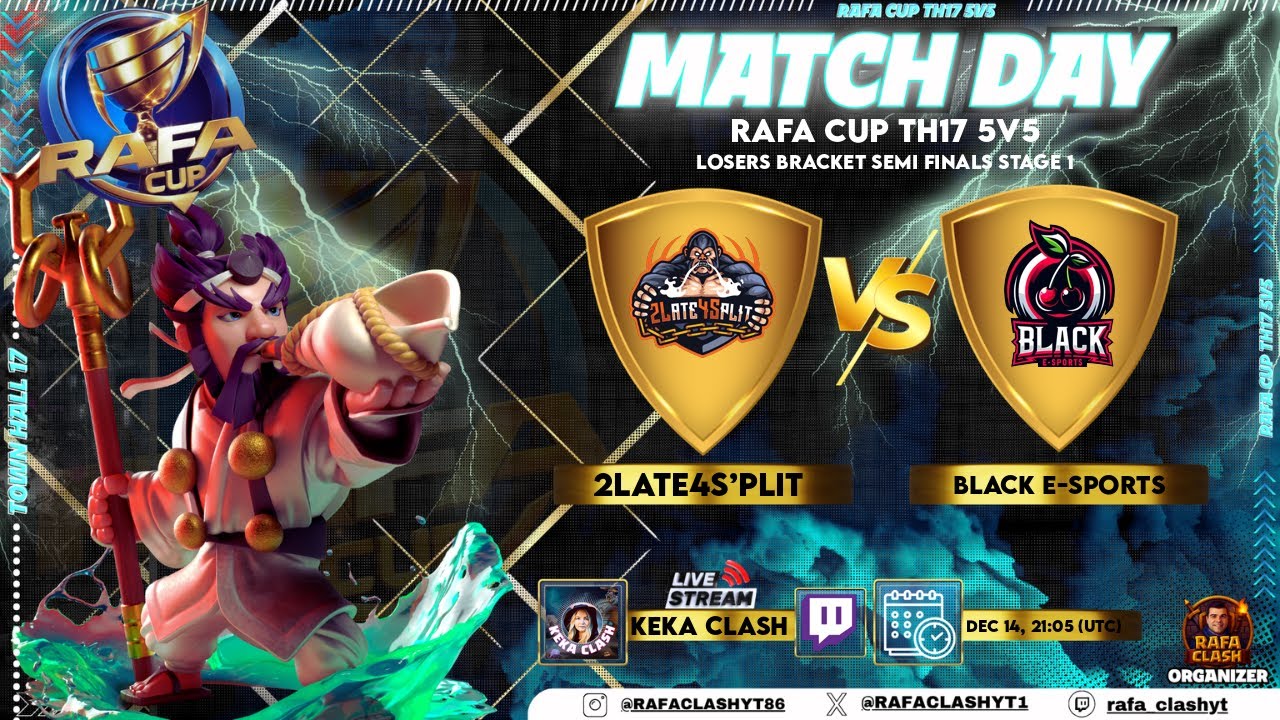 🔴2Late4S’plit 🆚 Black E-Sports - RAFA CUP
