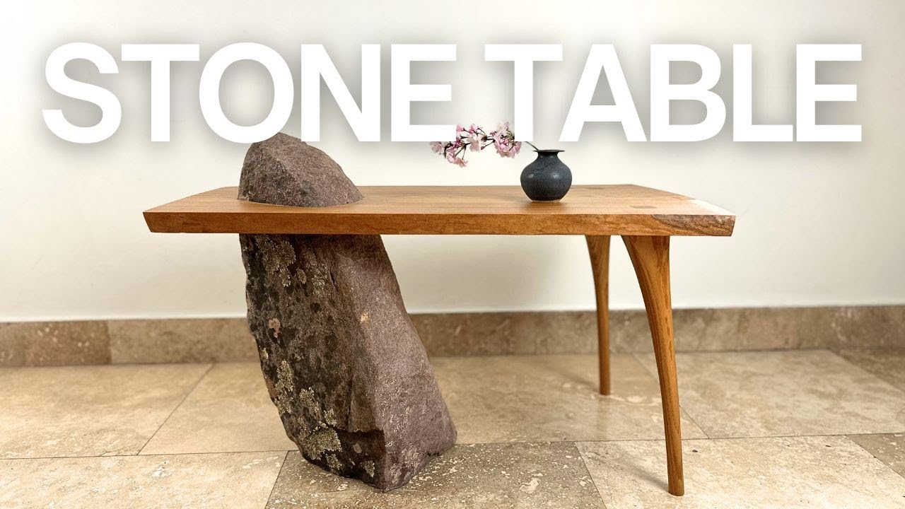 I made a table using a stone.