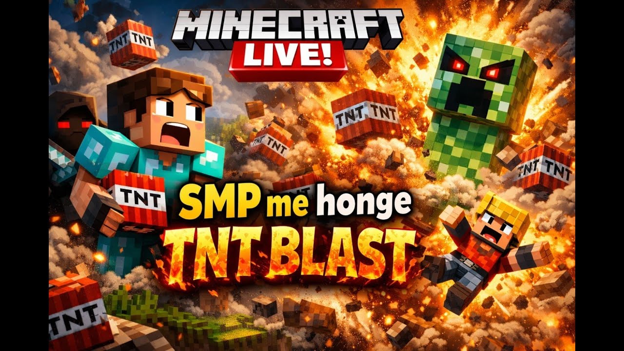 Minecraft Live SMP me hoga TNT blast#shorts