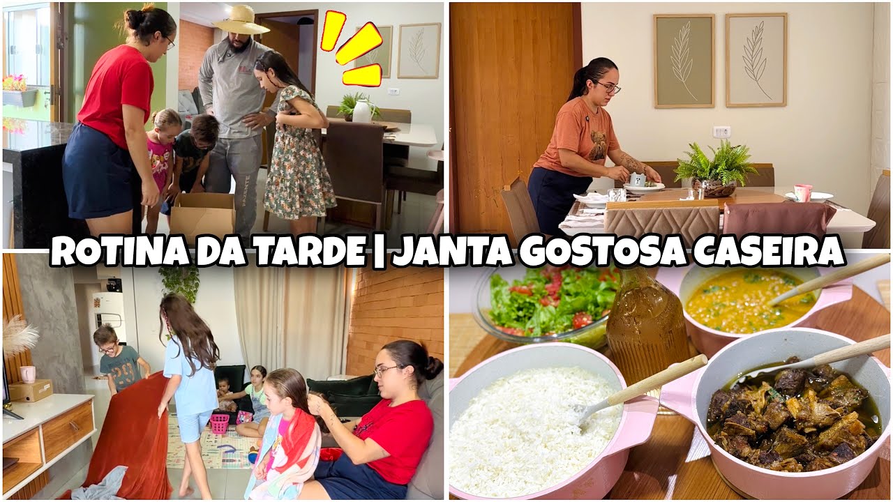Rotina real, mantendo a casa em ordem com 5 filhos | janta simples | marido trouxe frango vivo 🐓