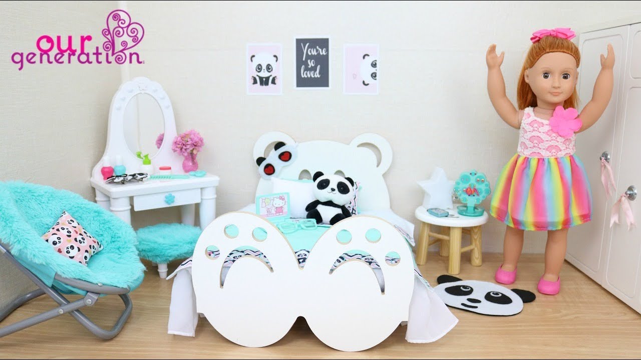 OUR GENERATION DOLL PANDA BEDROOM DECORATION