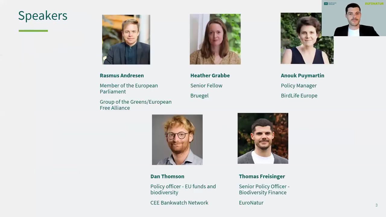 Panel discussion 'The next EU budget: How can biodiversity and competitiveness coexist?'