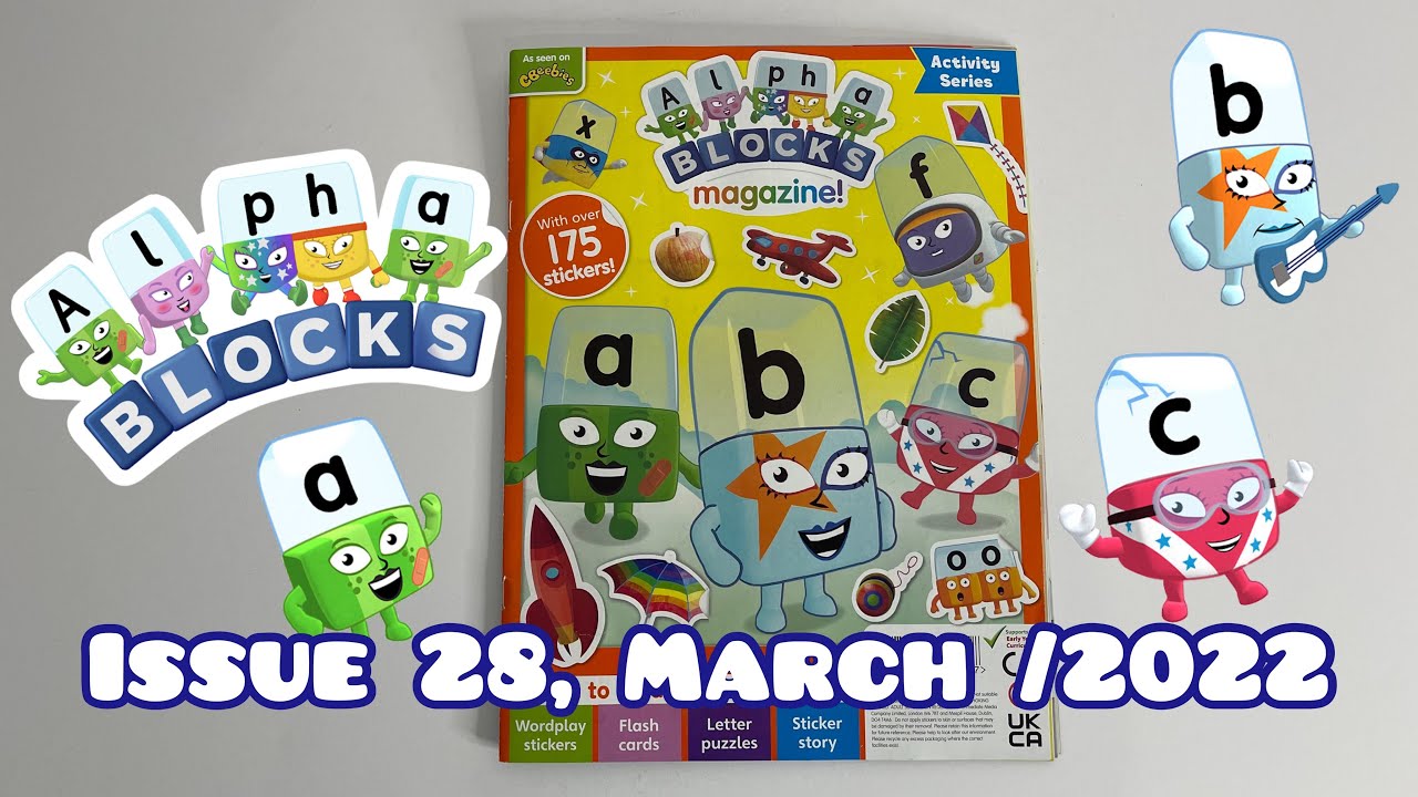 AlphaBlocks Magazine with over 175 stickers ABC…